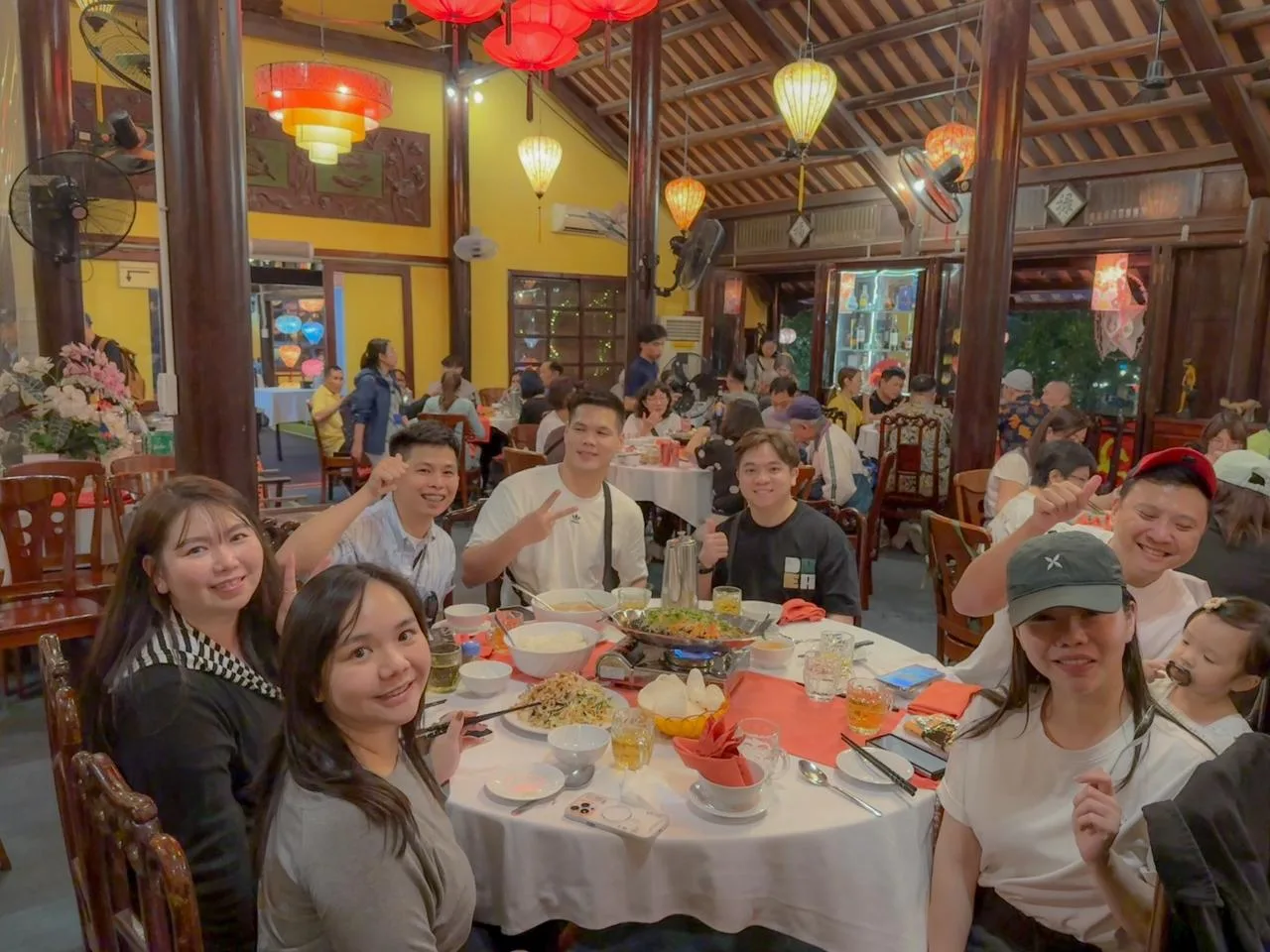 Team dinner after a full day out